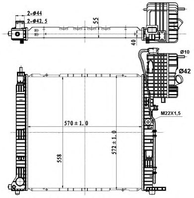 NRF 50583 -  Радиатор, охлаждение двигателя