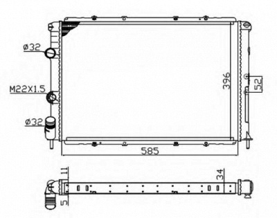 NRF 509503a -  Радиатор, охлаждение двигателя