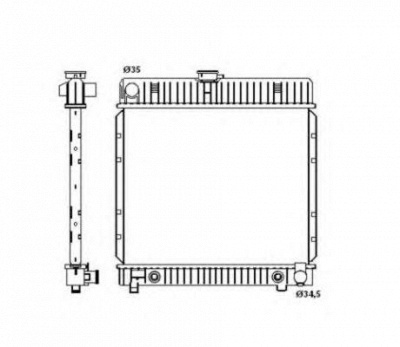 NRF 514250 -  Радиатор, охлаждение двигателя