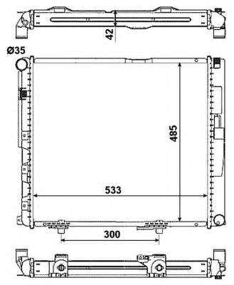 NRF 516572 -  Радиатор, охлаждение двигателя