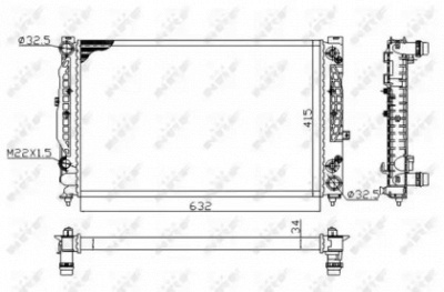 NRF 519504a -  Радиатор, охлаждение двигателя