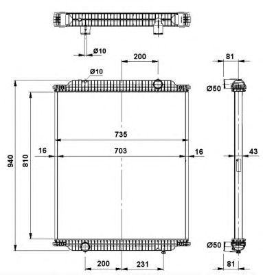 NRF 519563 -  Радиатор, охлаждение двигателя