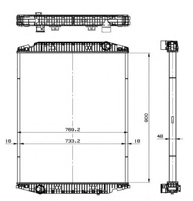 NRF 519568 -  Радиатор, охлаждение двигателя