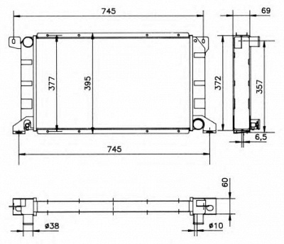 NRF 52034 -  Радиатор, охлаждение двигателя