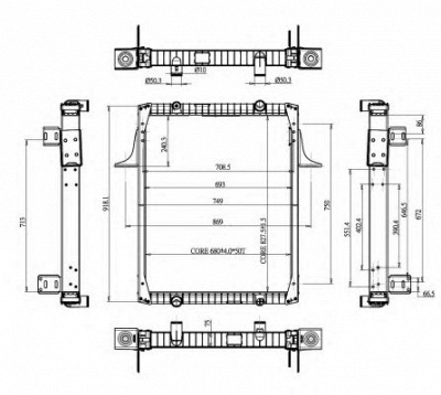 NRF 52071 -  Радиатор, охлаждение двигателя