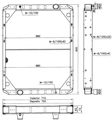 NRF 52077 -  Радиатор, охлаждение двигателя