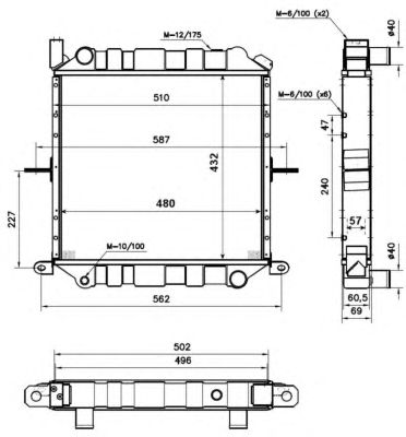NRF 52235 -  Радиатор, охлаждение двигателя