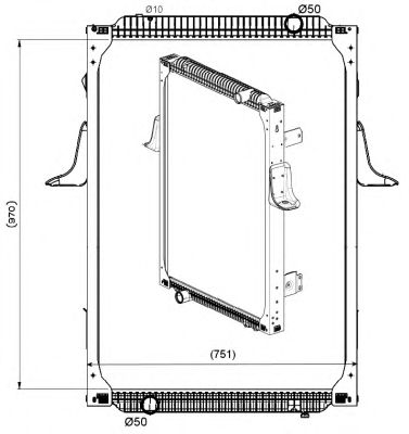 NRF 529564 -  Радиатор, охлаждение двигателя