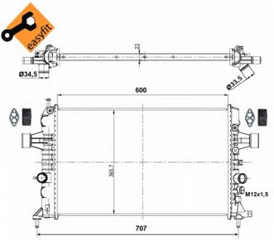 NRF 53000 -  Радиатор, охлаждение двигателя