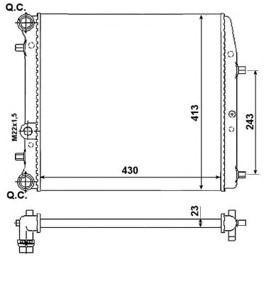 NRF 53021a -  Радиатор, охлаждение двигателя