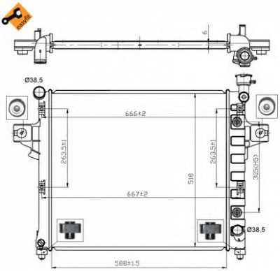NRF 53031 -  Радиатор, охлаждение двигателя
