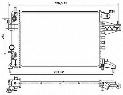 NRF 53035 -  Радиатор, охлаждение двигателя