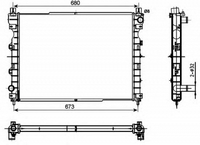 NRF 53096 -  Радиатор, охлаждение двигателя