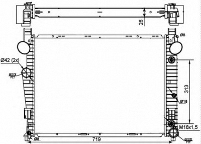 NRF 53107 -  Радиатор, охлаждение двигателя