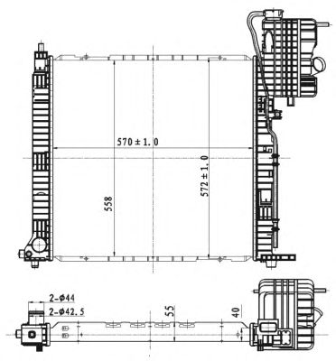NRF 53176 -  Радиатор, охлаждение двигателя