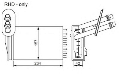 NRF 53402 -  Теплообменник, отопление салона