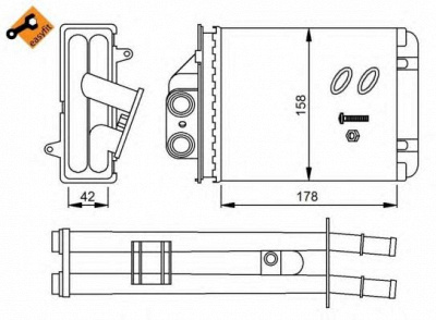 NRF 53641 -  Теплообменник, отопление салона