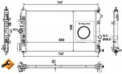 NRF 53776 -  Радиатор, охлаждение двигателя