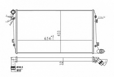 NRF 53814a -  Радиатор, охлаждение двигателя