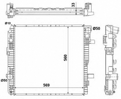 NRF 53893 -  Радиатор, охлаждение двигателя
