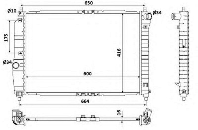 NRF 53902 -  Радиатор, охлаждение двигателя