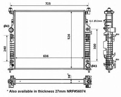 NRF 53936 -  Радиатор, охлаждение двигателя