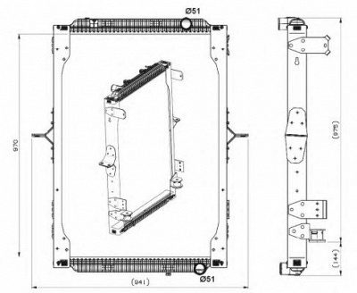 NRF 539564 -  Радиатор, охлаждение двигателя