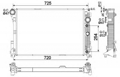 NRF 53968 -  Радиатор, охлаждение двигателя