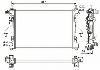 NRF 54203 -  Радиатор, охлаждение двигателя