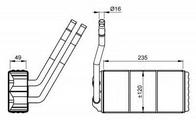 NRF 54263 -  Теплообменник, отопление салона