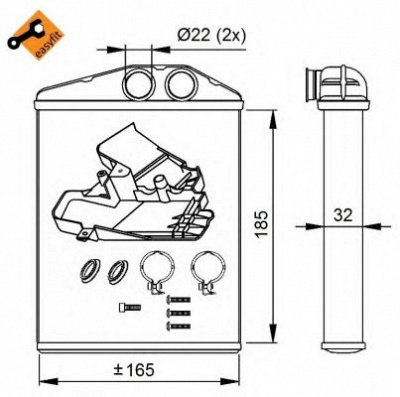 NRF 54275 -  Теплообменник, отопление салона
