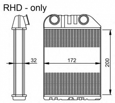 NRF 54286 -  Теплообменник, отопление салона