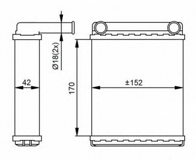 NRF 54306 -  Теплообменник, отопление салона