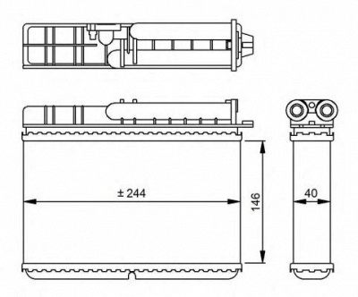 NRF 54307 -  Теплообменник, отопление салона