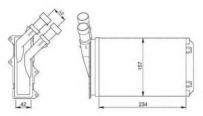 NRF 54308 -  Теплообменник, отопление салона