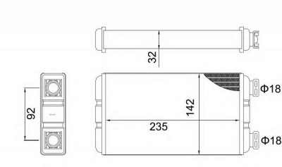 NRF 54312 -  Теплообменник, отопление салона