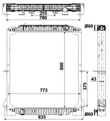 NRF 549567 -  Радиатор, охлаждение двигателя