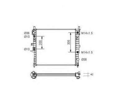NRF 55336 -  Радиатор, охлаждение двигателя