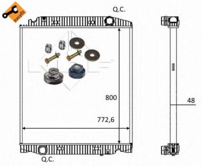 NRF 559567 -  Радиатор, охлаждение двигателя