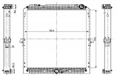 NRF 56068 -  Радиатор, охлаждение двигателя