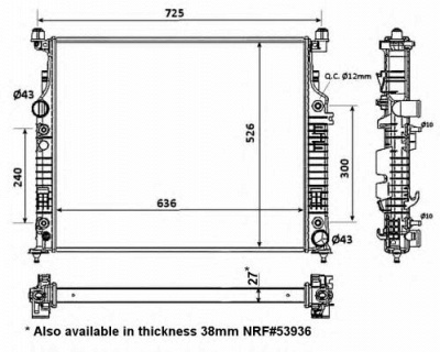 NRF 56074 -  Радиатор, охлаждение двигателя