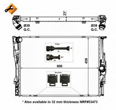 NRF 56129 -  Радиатор, охлаждение двигателя
