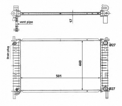 NRF 56134 -  Радиатор, охлаждение двигателя