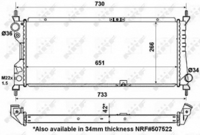 NRF 56163 -  Радиатор, охлаждение двигателя