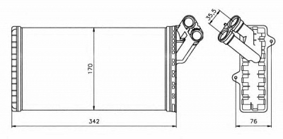 NRF 58066 -  Теплообменник, отопление салона