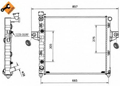 NRF 58112 -  Радиатор, охлаждение двигателя