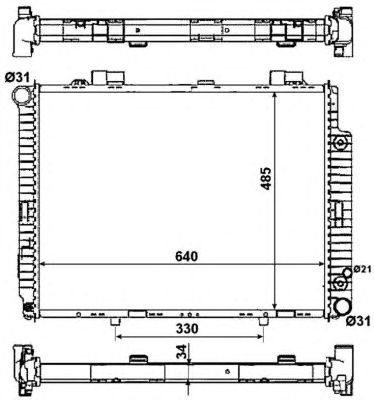 NRF 58159 -  Радиатор, охлаждение двигателя