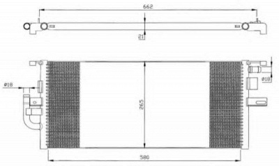 NRF 58256 -  Радиатор, охлаждение двигателя