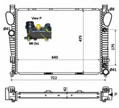 NRF 58366 -  Радиатор, охлаждение двигателя