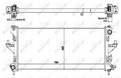 NRF 58424 -  Радиатор, охлаждение двигателя